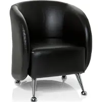 Hjh OFFICE ST. LUCIA | 1-Sitzer - Loungesessel Schwarz