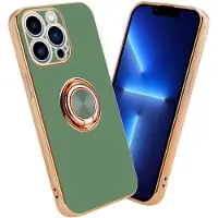 Cadorabo Hülle für Apple iPhone 13 PRO im TPU mit Kameraschutz und Ring LM089 Style