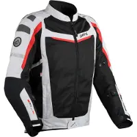 Dane Solskin Mesh Schwarz Grau Rot Textiljacke Größe M
