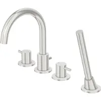 Steinberg Serie 100 Wannenarmatur, 4-Loch-Wannenrandmontage mit schwenkbarem Auslauf, Ausladung 192 mm, 1002400BN