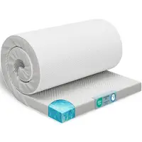 Aktiv shop GmbH ELONEO Gel Topper 100x200cm, Matratzentopper aus 5 cm hohem Gel-Memory- Schaum, atmungsaktiver 3D-Netz Bezug, Bequeme Matratzenauflage für das Bett