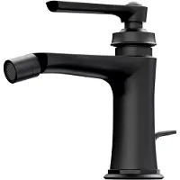 Steinberg Serie 350 Bidetarmatur 3501300S mit Ablaufgarnitur, matt black