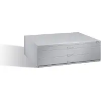 C+P CP 7200 Planschrank lichtgrau mit 3 Schubladen 135,0 x 96,0 x 42,0 cm