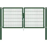 GAH Alberts Alberts 636821 Doppeltor Flexo mit Zubehör, grün, Breite 250 cm, Höhe 120 cm