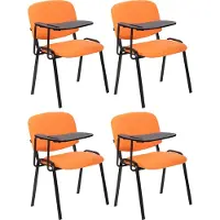 CLP 4er Set Stuhl Ken mit Klapptisch Stoff orange