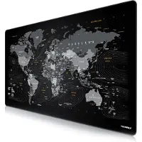 Titanwolf Gaming Mauspad, XXXL Speed Mousepad 1200 x 600 mm, Geschwindigkeit & Präzision, Weltkarte deutsch