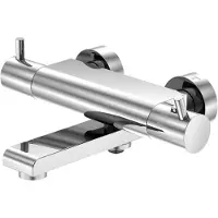 Steinberg Serie 100 Wannenarmatur, Aufputzthermostat mit schwenkbarem Auslauf, Ausladung 200 mm, 1003170