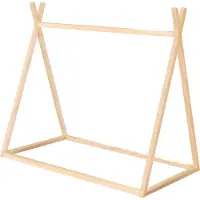 Roba Tipibett 70 x 140 cm in Zeltform - Kinderbett nach Montessori Prinzip -em Bambus Holz - Babybett zum Spielen, Lesen & Kuscheln