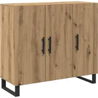 vidaXL Sideboard Artisan-Eiche 90 x 34 x 80 cm Holzwerkstoff