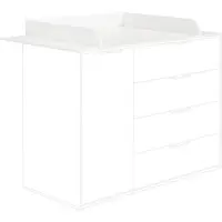 PAIDI Kinderwelten Wickelaufsatz Lieven , weiß , Maße (cm): B: 125,9 H: 11,5 T: 78.6