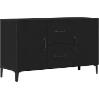 vidaXL Sideboard Schwarz Eichen-Optik 100 x 36 x 60 cm Holzwerkstoff