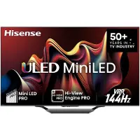 Hisense 85U7NQ 85 Zoll 4K UHD Mini LED ULED Smart TV, 2,16 m (85"), 3840 x 2160 Pixel, 4K Ultra HD, Smart-TV, WLAN, Anthrazit