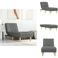 vidaXL Chaiselongue Dunkelgrau Stoff