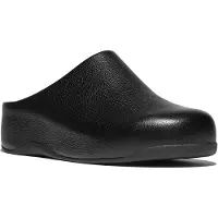 FitFlop FitFlop Shuv Tumbled-Leather Clogs SCHWARZ 36