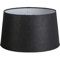 QAZQA Lampenschirm aus Leinen schwarz 35 cm