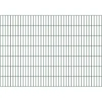 Alberts Doppelstab-Gittermatte, Typ 6/5/6, ohne Überstand, Breite 2000 mm x Höhe 1400 mm, Farbe: grün RAL 6005