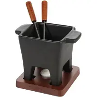 Boska Fondue-Set Nero Black / Brown / Silver