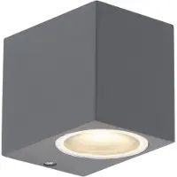 QAZQA Set mit 2 Modernen Wandleuchten Anthrazit IP44 Baleno I