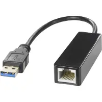 Deltaco USB3-GIGA5, Verkabelt, USB, Ethernet, 1000 Mbit/s, Schwarz