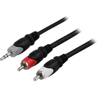 Deltaco MM-140 - 3.5mm - 2 x RCA - 2 m - Mehrfarben