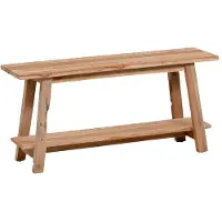 Natur24 Bank Safara 100 x 32 x 46 cm Teakholz Bank Sitzbank Sitzgelegenheit Neu