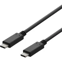 Deltaco USB-C 3.2 Cable Generation 2 Black 1M