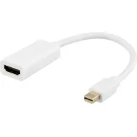 Deltaco Adapteris miniDisplayPort, 4K UHD,, baltas / 00110025