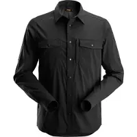 Snickers Workwear Snickers LiteWork langarm Hemd - Schwarz 103 XL