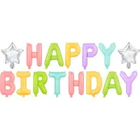 Party Deco Luftballon-Set Happy Birthday Mehrfarbig (35cm)