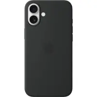 Apple Original iPhone 16 Plus Hülle - Silikon - Backcover/Soft Case - Schwarz