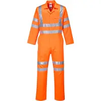 Portwest RT42 Warnschutz Polyester-Baumwoll Overall RIS Orange Gr. L