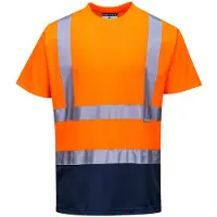 Portwest Warnschutz T-Shirt S378, orange/marine S378 , 1 Stück, Größe: XL
