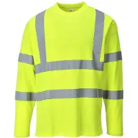 Portwest Warnschutz Cotton Comfort T-Shirt langarm Gelb M