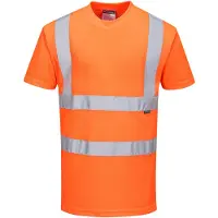 Portwest Herren Warnschutz T-Shirt Atmungsaktiv, Klasse 2 Gr. S