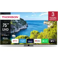 Thomson 75UG5C14, 190,5 cm (75"), 3840 x 2160 Pixel, LED, Smart-TV, WLAN, Schwarz