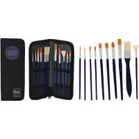Nobrand Kwasten Set voor Olieverf in Opbergtas, 10st.