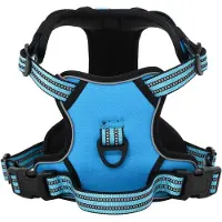vidaXL Hundegeschirr Reflektierend Verstellbar Blau L