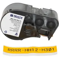 Brady MC1-375-7641-YL, Low Smoke Zero Halogen PermaSleeve, Polyolefin, Schwarz auf Gelb, 16.40 mm