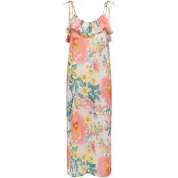ONLY Damen Milla Träger Maxikleid Cloud Dancer Big Flowers