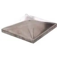 GAH Alberts Alberts 10x Pfostenkappe für quadratische Metallpfosten, 10x10 cm Stahl, Abdeckkappe zum Anschweißen