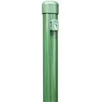 GAH Alberts Alberts Zaunpfosten, für Maschendrahtzäune, verzinkt Grün, Ø 34 mm, 1665x1500 mm, Grün