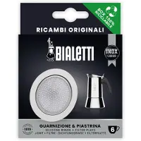 Bialetti ERSATZTEILSET 1 DICHTUNG SILIKON + 1 FILTER 6 TASSEN FÜR VENUS, KITTY, MUSA