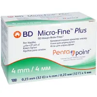 + Prisoma GmbH Bd Micro-fine+ 4 Pen-nadeln 0,23x4 Mm 100 St