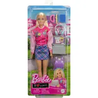 Barbie Klassenzimmer-Spielset mit 7 Zubehörteilen, blonde Modepuppe mit Kleidung zum Ausziehen, Modepuppe, Weiblich, 3 Jahr(e), Mädchen, 330,2 mm, 45 g
