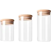 Krumble Vorratsdosen Glas 3 Stück - Zuckerdose - Glasdosen - Vorratsdosen - inkl. Deckel