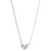 Ania Haie - NECKLACE - TWISTED WAVE - Mini Pendant - silver