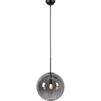 Markslöjd Fengari 1 Pendelleuchte Matt Black/Smoke - , Schwarz, für Wohnzimmer, Glas