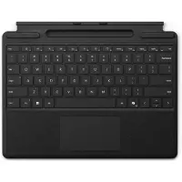 Microsoft Surface Pro Keyboard - Tastatur - mit Trackpad, Beschleunigungsmesser, Surface Slim Pen 2 Ablage- und Ladeschale - Schwarz - für Surface Pro 8, Pro X