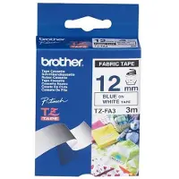 Brother Fabric Labelling Tape - 12mm, Blue/White, TZ, Japan, 251 mm, 96 mm, 312 mm, 1,97 kg