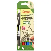 Pentel Gelschreiber 4ST Energel Eco sortiert